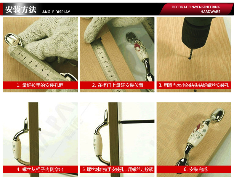 廠家直銷現(xiàn)代假鉆面電鍍鋅合金拉手家具五金抽屜櫥柜門把手 528示例圖3