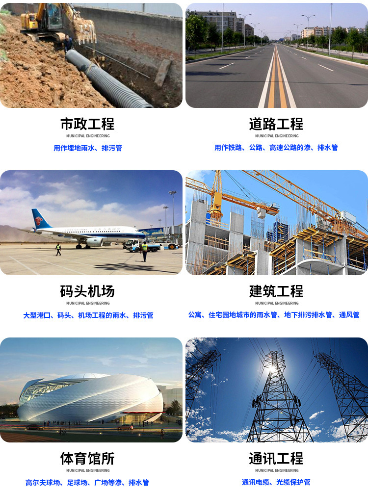 廠家定制高密度聚乙烯PE給水管 市政管道 全新料pe管材抗老化示例圖2