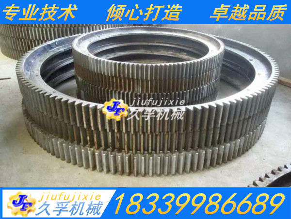 精密加工各種直齒 斜齒 大型蝸桿渦輪 直徑5米立車球磨機大小齒輪示例圖6