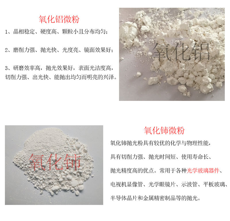 金相拋光粉 氧化鋁粉 氧化鈰氧化鉻微粉金屬玉石玻璃拋光粉磨料示例圖3