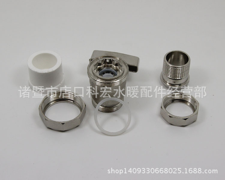 廠家直銷 PPR雙頭活接銅球閥 焊接 外絲球閥 回水閥 DN15 20 25示例圖5