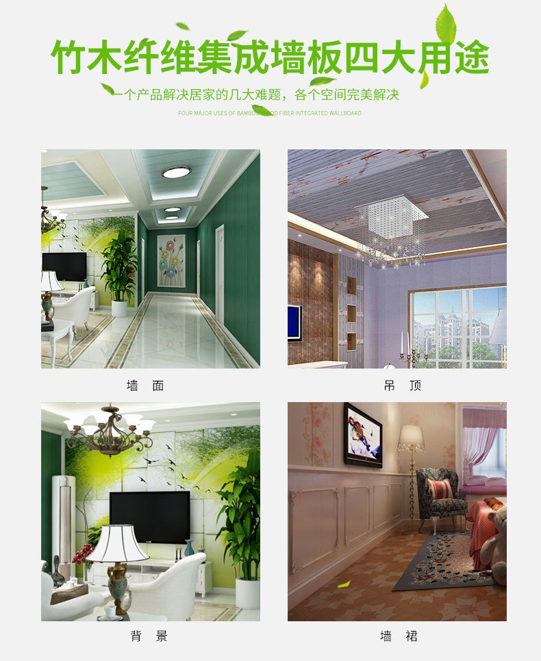 山東明代 廠家直銷600V縫集成墻板 竹木纖維集成墻面  歐式護墻板示例圖5