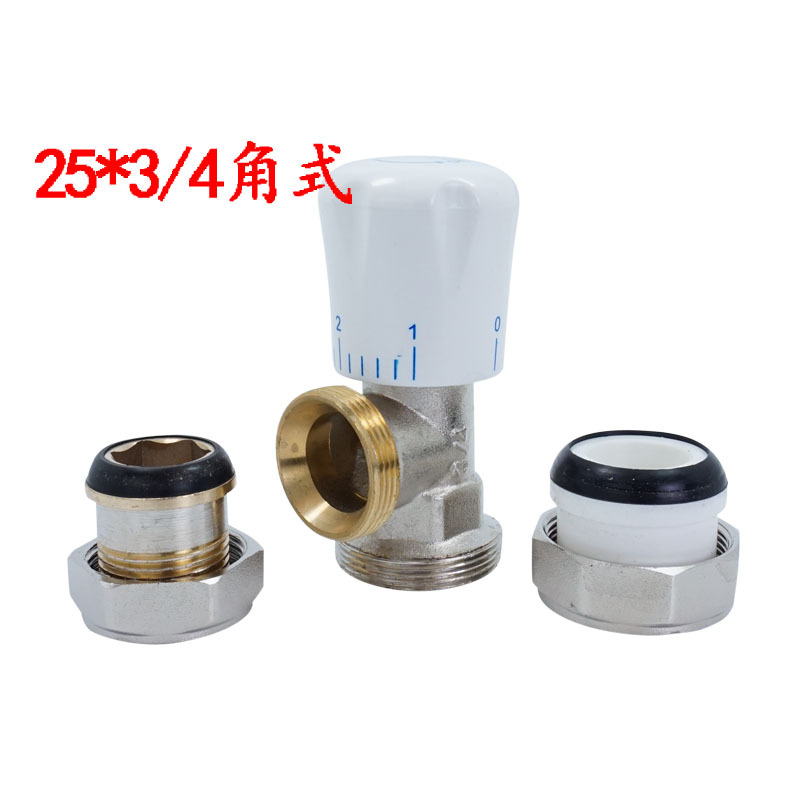 黃銅手動(dòng)PPR溫控閥32角式 暖氣片專用 直式恒溫調(diào)節(jié)閥20 25MM示例圖13