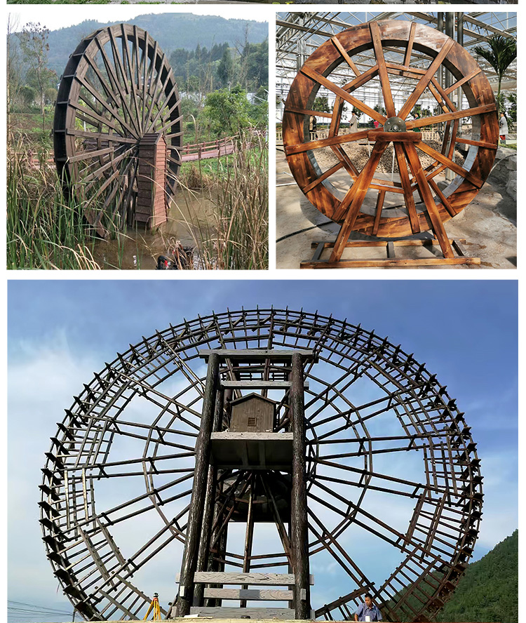 腳踩水車(chē)腳踏水車(chē) 廠家專業(yè)定制手搖水車(chē)防腐木水車(chē)景觀水車(chē) 歲氏景觀示例圖16