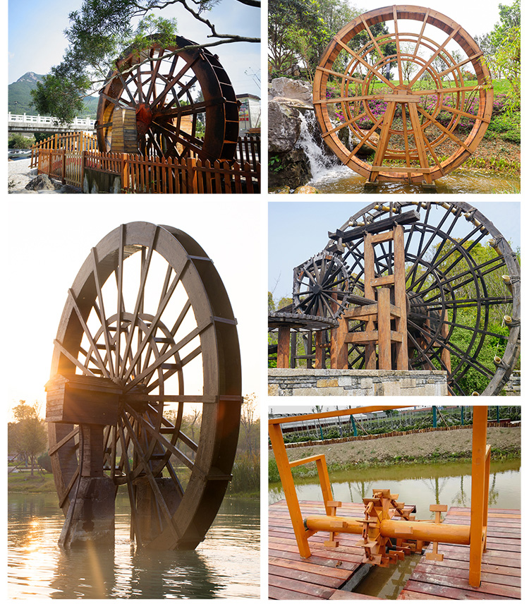 腳踩水車(chē)腳踏水車(chē) 廠家專(zhuān)業(yè)定制手搖水車(chē)防腐木水車(chē)景觀水車(chē) 歲氏景觀示例圖13