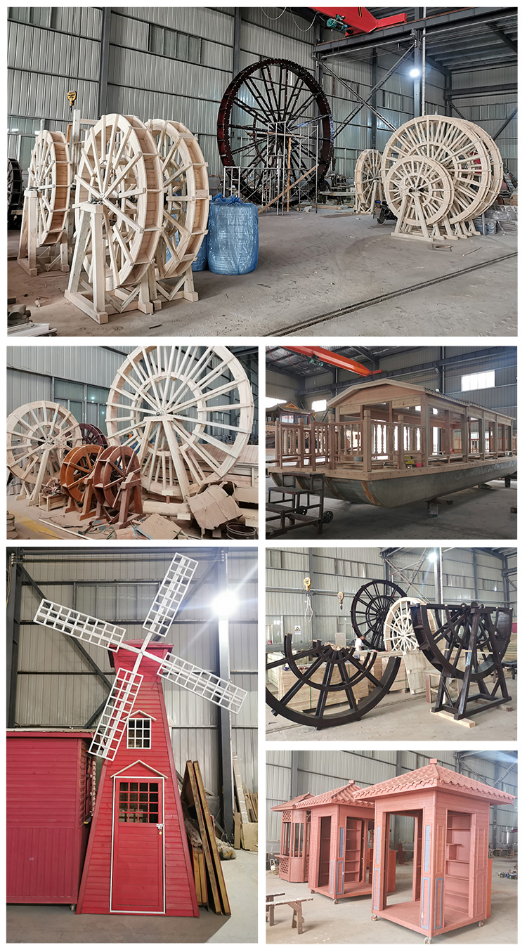 腳踩水車(chē)腳踏水車(chē) 廠家專(zhuān)業(yè)定制手搖水車(chē)防腐木水車(chē)景觀水車(chē) 歲氏景觀示例圖18