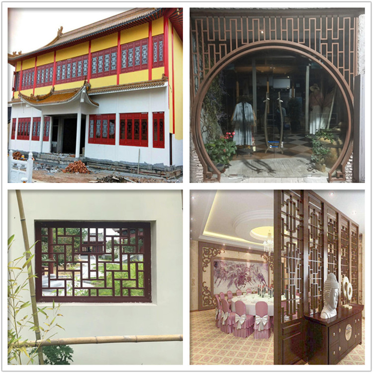 圓形鋁花格黑色定制 隔斷鋁花格烤漆加工 大堂隔斷鋁裝飾建材批發商示例圖9