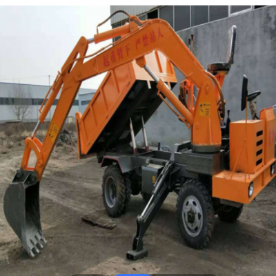 四不像挖掘機 隨車挖掘機 拉沙拉土車載式挖掘機 圖片 參數