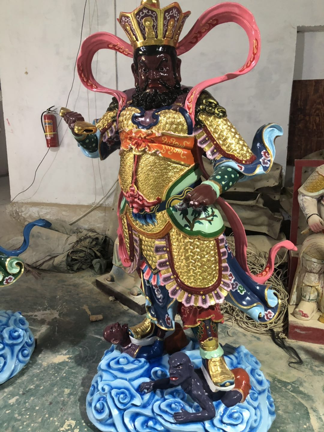 四大天王神像 本廠專業鑄造樹脂四大天王佛像 道觀四大天王神像 樹脂四大天王佛像