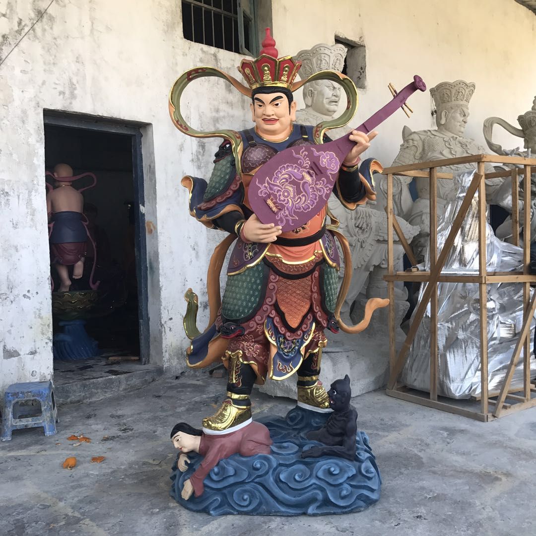 四大天王神像 本廠專業鑄造樹脂四大天王佛像 道觀四大天王神像 樹脂四大天王佛像