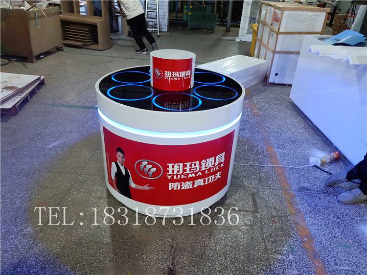 安防門鎖展示柜 云浮郁南因碩安防門鎖展示柜好太太吧臺