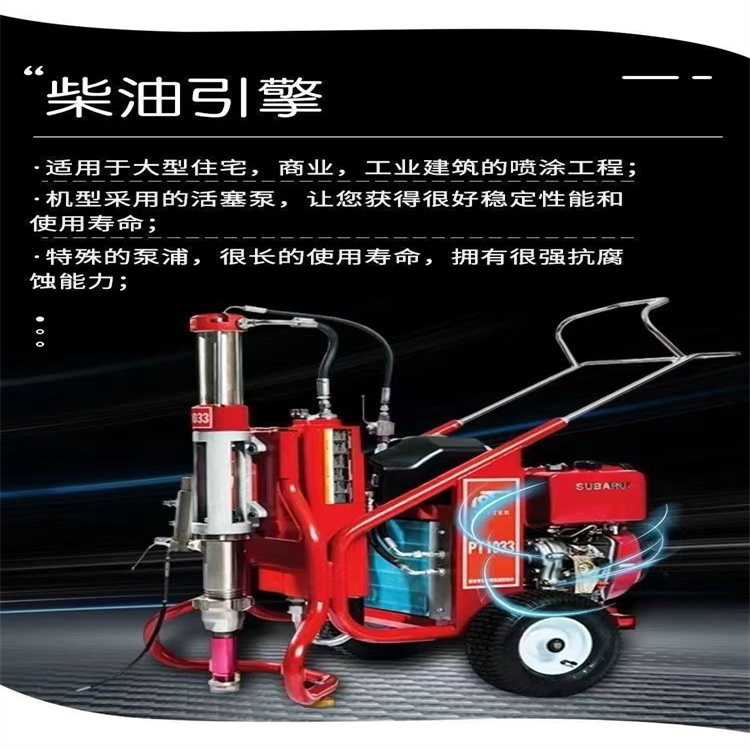 普田普特PT1033重型液壓噴粉機膩子涂料防水防火乳膠漆油漆噴涂機示例圖6