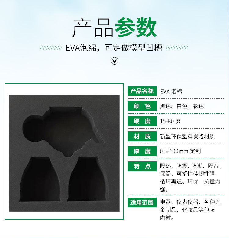 江蘇廠家定制EVA泡綿內襯 乳膠eva泡棉 定制加厚防靜電泡綿材料示例圖11