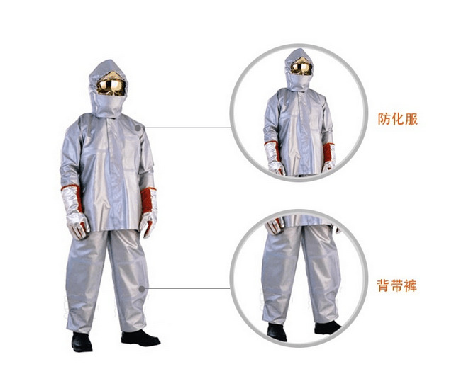 重型防火防化服 代爾塔 403005 鍍鋁防火防化服 防化學(xué)耐高溫隔熱示例圖3