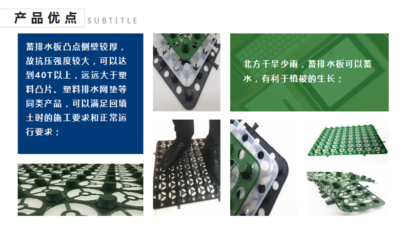 蓄水排水板廠家直銷 樓頂花園拼接型蓄水排水板廠家批發(fā)價格示例圖6