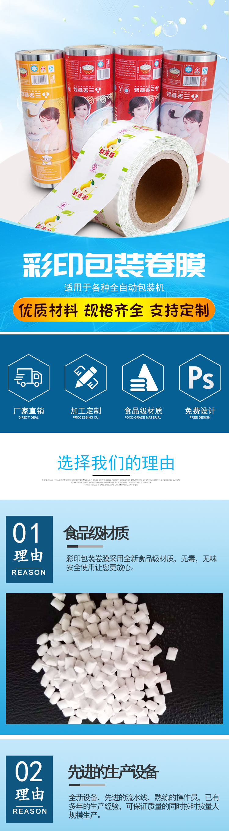 甘南康利達定制塑料彩印卷膜豆漿機封口膜真空鍍鋁聚酯薄膜價格合理示例圖1