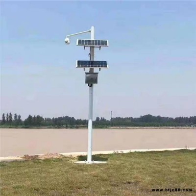 河北太陽能監控桿廠家定做/廠區太陽能監控桿60瓦80瓦免布線球機懸臂戶外道路