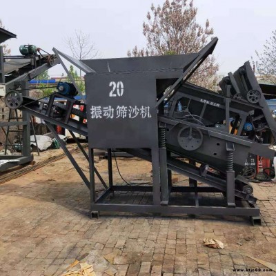 鵬潤廠家 多功能高頻振動(dòng)篩 砂石分離機(jī) 50型工地震動(dòng)篩沙機(jī) 爆款直售
