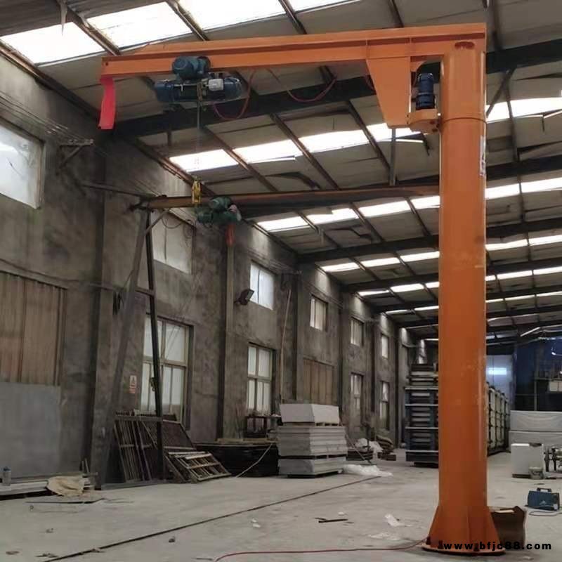 小型移動旋轉吊機  1噸柱式旋臂吊  電動柱式單臂吊  180度270度360度電動旋轉