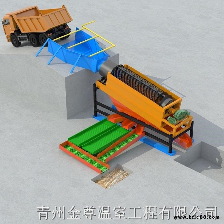小河道選金設(shè)備 金尊配套蠕動溜槽 離心選礦機配套使用