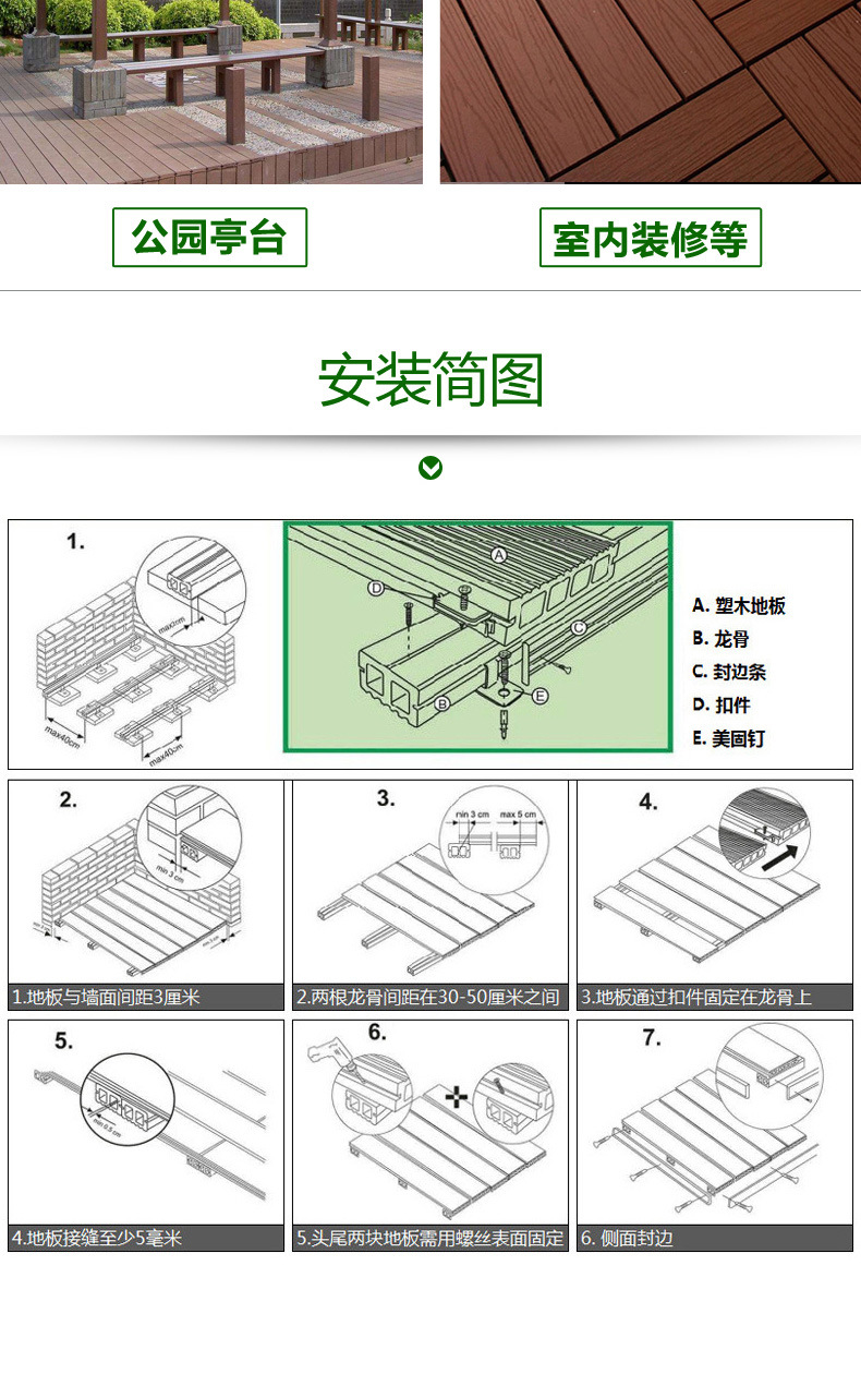 鹽城塑木地板欄桿護欄 俊輝木塑廠家直銷 價格優(yōu)惠示例圖10