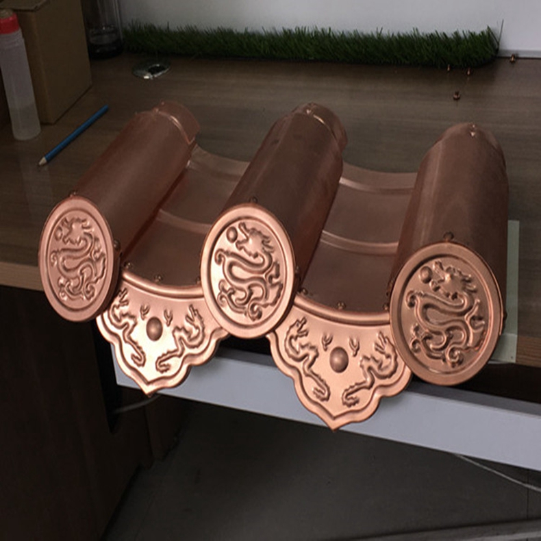 河南錦昱抗壓抗震傳統(tǒng)古建筑用金屬連體瓦1.0mm