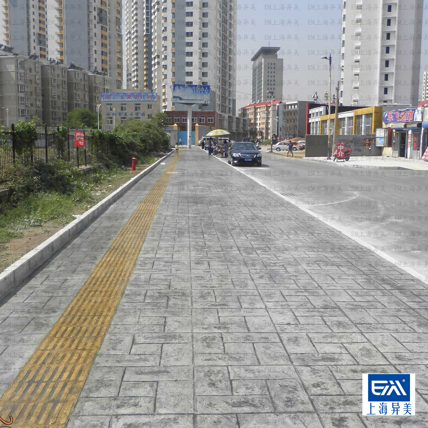 仿荷蘭磚面包磚壓花地坪材料批發，模具免費借用