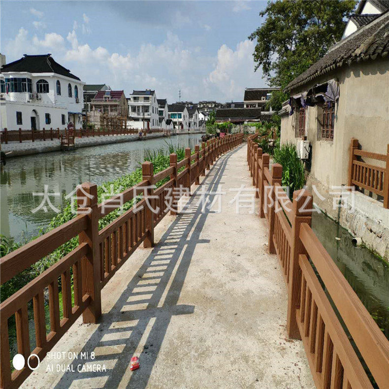 專業供應景區水泥仿木欄桿 水泥仿木藝術欄桿 水泥仿木樓梯欄桿示例圖8