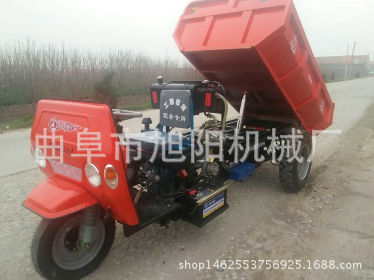 廠家直銷燃油式工程三輪車 建筑砂石水泥自卸車 2T家用柴油運輸車示例圖5