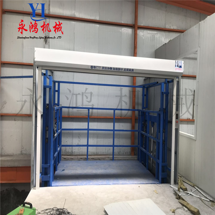 甘肅平涼四柱導軌式升降機   四柱裝卸平臺
