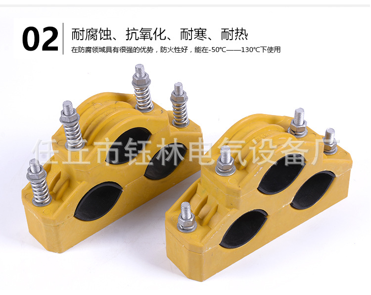 JGPD型玻璃鋼電纜固定夾 復(fù)合材質(zhì)抱箍 電纜夾具固定支架型號齊全示例圖16