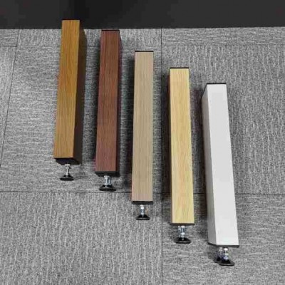 木紋鋁方通吊頂型材裝飾鋁方管方通型材噴涂烤漆鋁方通隔斷弧形
